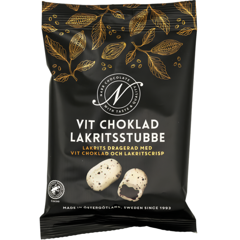 Narr Lakritsstubbe weiße Schokolade