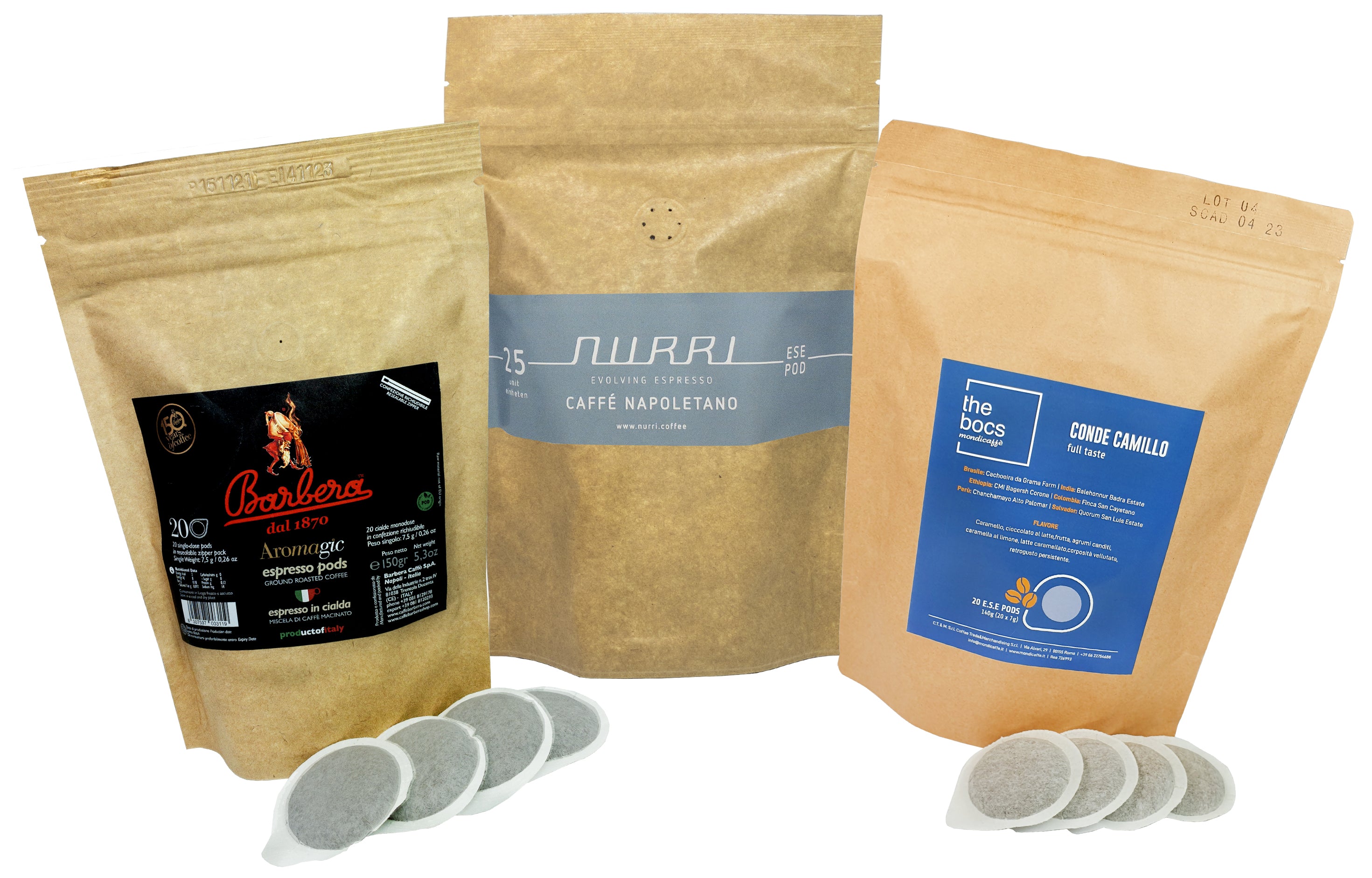 Povpaket förpackningsfria ESE Pods - Napoletano