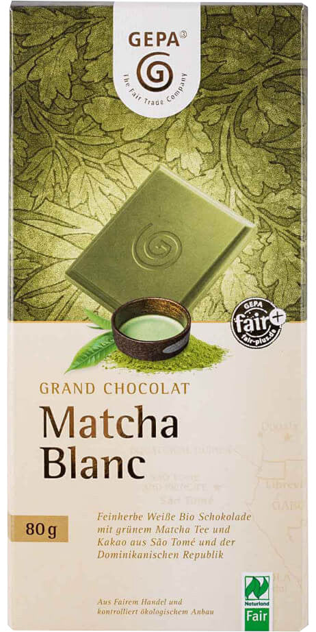GEPA BIO Choklad Matcha Blanc