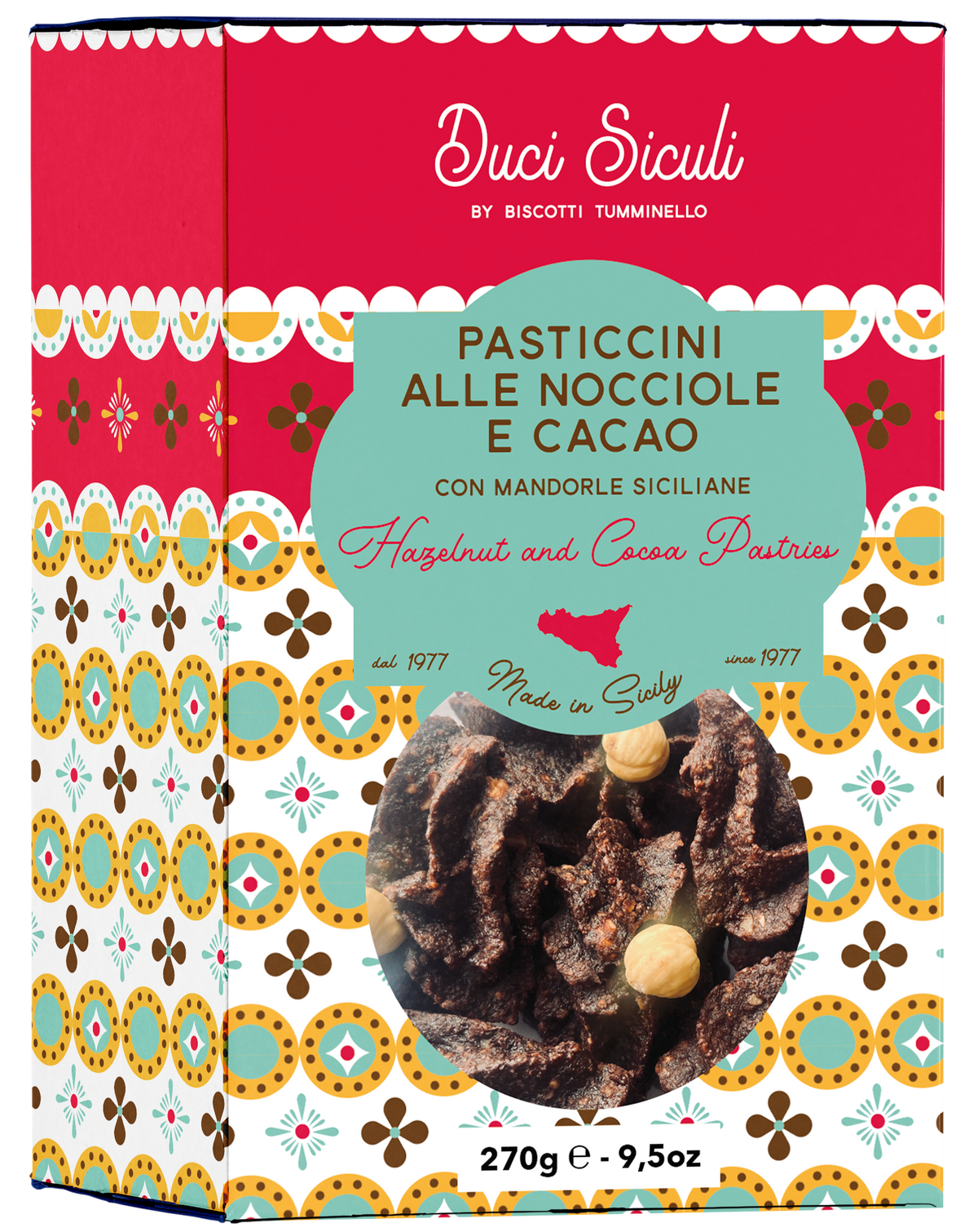Tumminello Pasticcini med hasselnötter och kakao