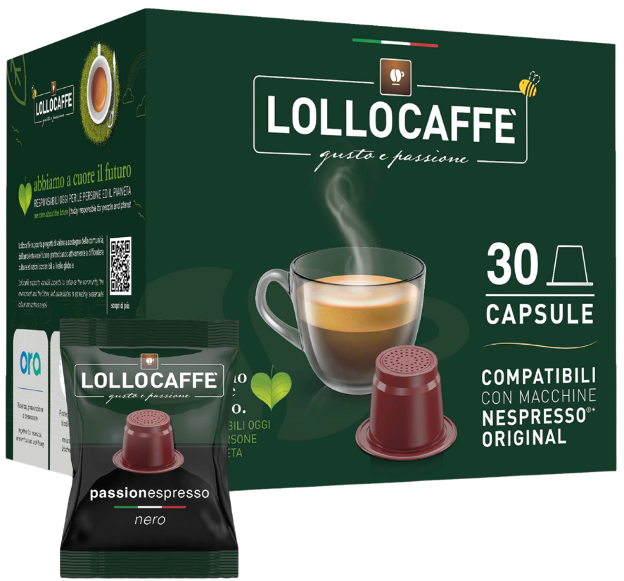 Lollo Caffè Nero Nespresso®*-kompatibla kapslar
