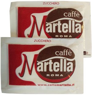 Martella kaffe, vitt socker, 180 småpåsar