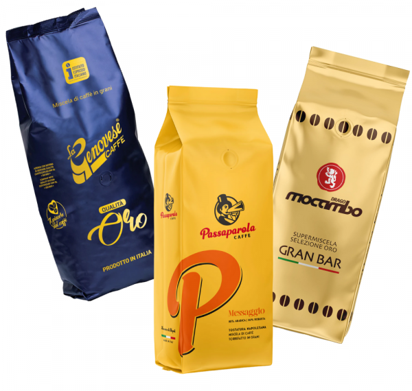 3 x 1000g, Passaparola Messaggio, La Genovese Oro, Mocambo Gran Bar