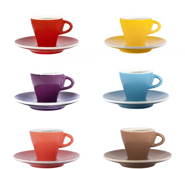 Färgglada espressokoppar 6 stycken