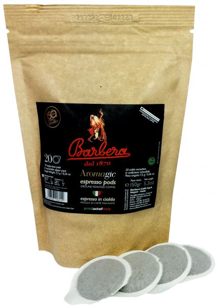 Barbera Aromagic Espresso Pods - Utan enskild förpackning