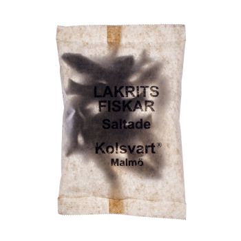 Kolsvart salzige Lakritzfische