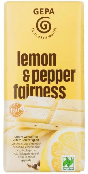 GEPA Ekologisk choklad citron peppar